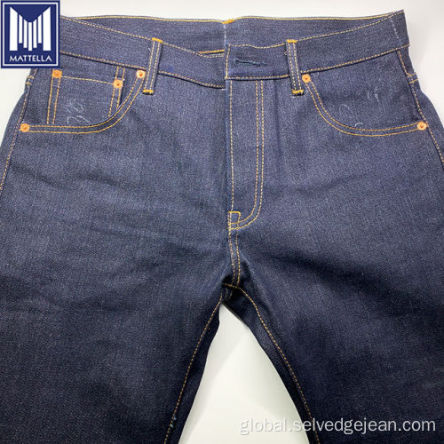 Denim Jeans Trousers 12~17oz custom logo men selvedge denim jeans Factory